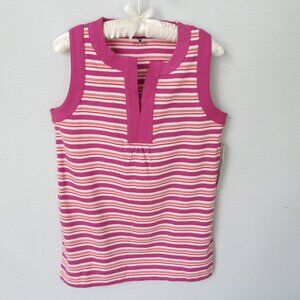 Jones New York Sport purple striped cotton sleeveless knit tunic *Sz S* NWT
